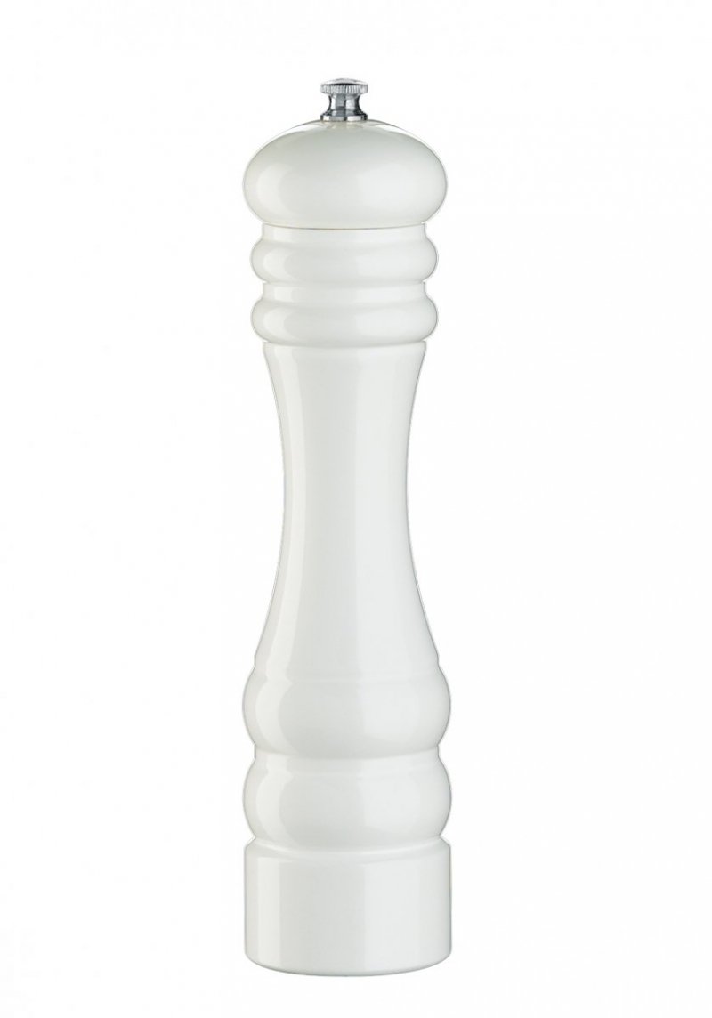 Zassenhaus BERLIN Drewniany Młynek do Pieprzu 24 cm Biały Połysk