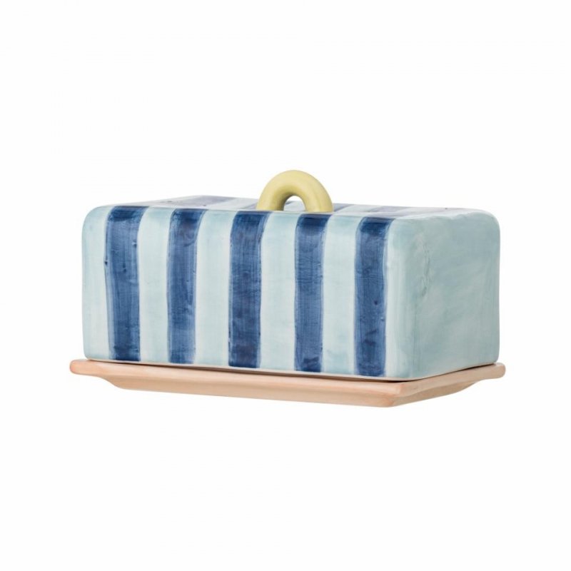 Ręcznie malowana maselniczka Bloomingville