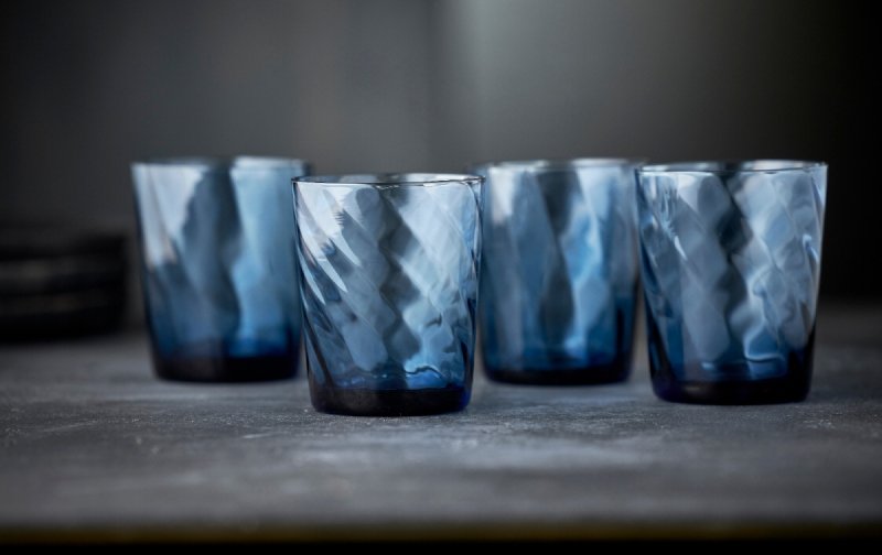 Lyngby Glass VIENNA Szklanki Niskie 300 ml 4 Szt. / Niebieskie
