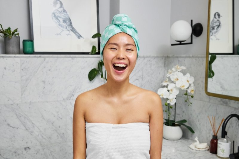 Dock &amp; Bay SOFT Szybkoschnący Turban do Suszenia Włosów / Check Mate