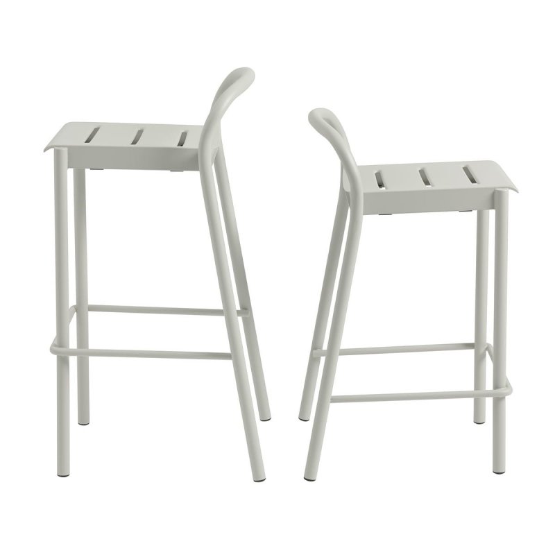 Muuto LINEAR Krzesło Barowe Ogrodowe - Hoker 65 cm / Pomarańczowy