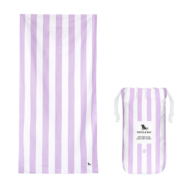 Dock &amp; Bay CABANA Szybkoschnący Ręcznik Plażowy XL 200x90 cm / Lombok Lilac