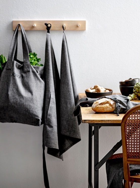 Sodahl CHAMBRAY Worek na Pieczywo lub Owoce z Bawełny Organicznej / Szary