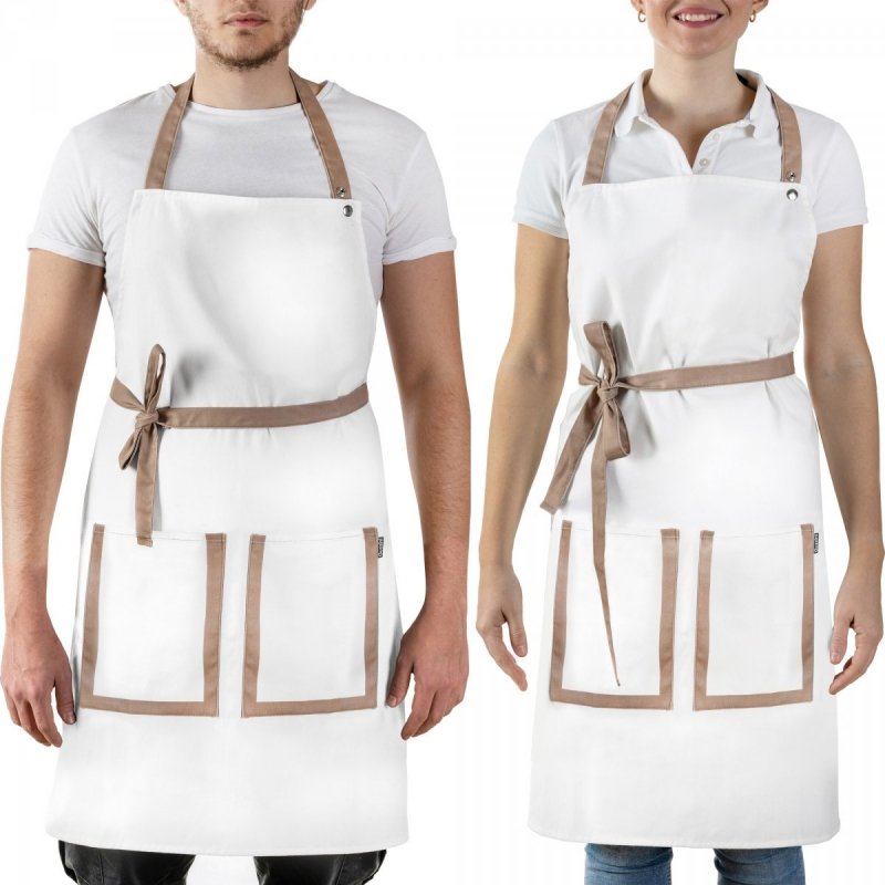 Guzzini NATURAL STYLE Bawełniany Fartuch Kuchenny / Biały