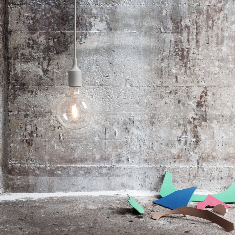 Muuto E27 Lampa Żarówka LED Jasnoszara