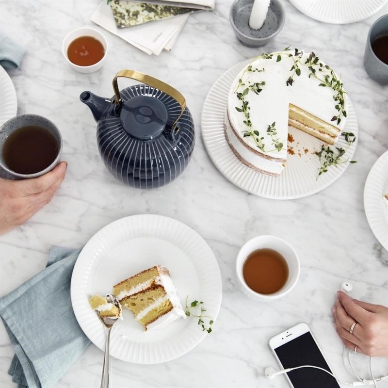 Kähler HAMMERSHØI Dzbanek do Herbaty 1,2 l Granatowy