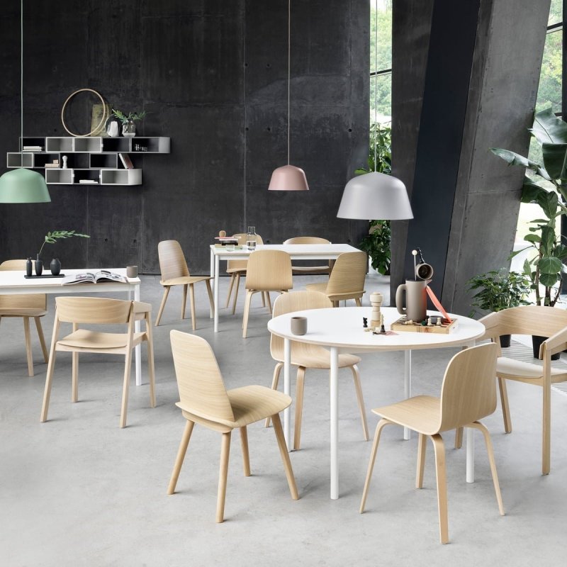 Muuto COVER Krzesło Drewniane - Dębowe - Skóra Cognac