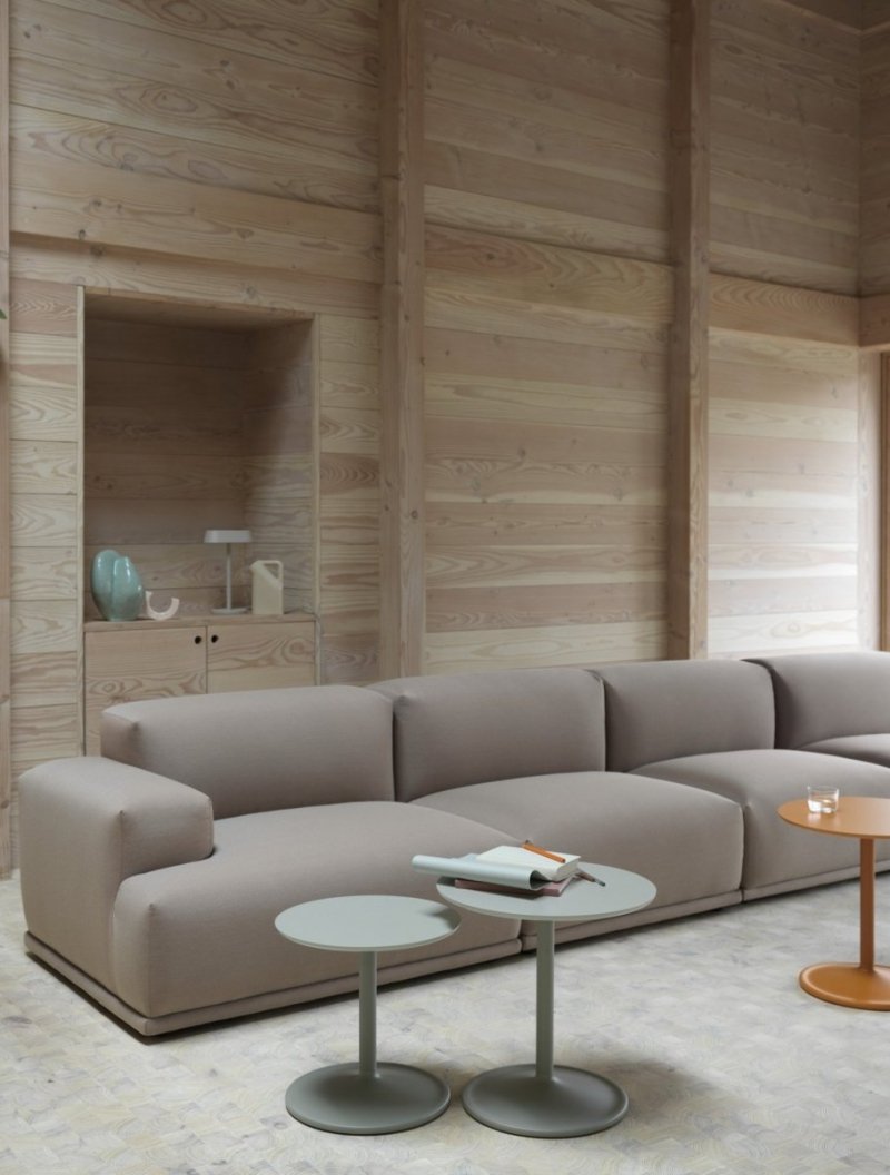 Muuto SOFT SIDE Stolik Okrągły 40 cm Czarny / Blat 41 cm Ciemny Dąb