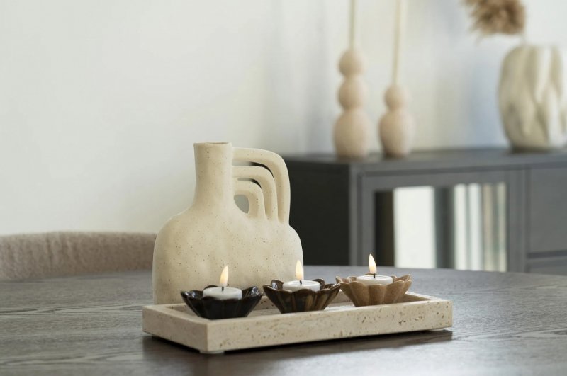 Elegancka taca dekoracyjna z kamienia naturalnego