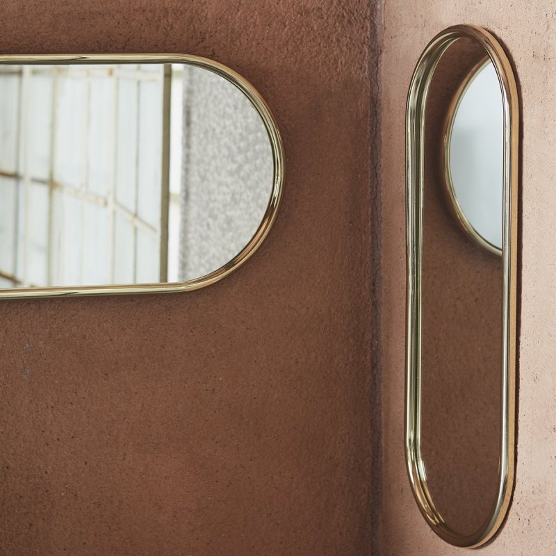 AYTM - ANGUI Lustro Ścienne Owalne 78 cm Bordowe