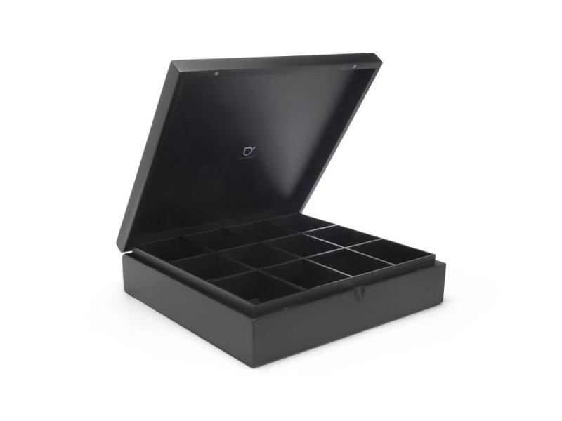 Bredemeijer TEA BOX Drewniany Pojemnik na Herbatę w Saszetkach / Czarny