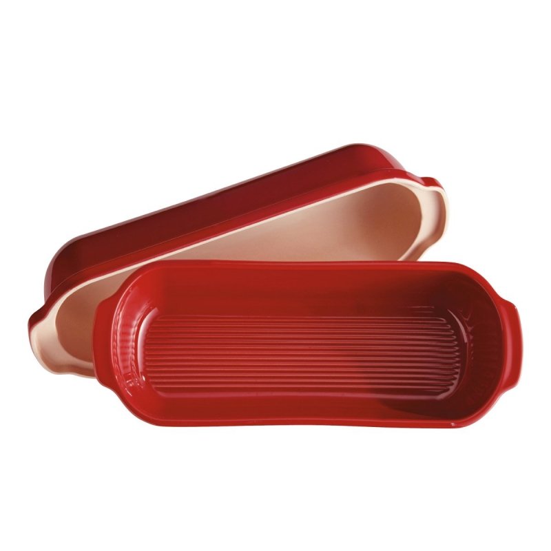 Emile Henry NATURE Ceramiczna Forma do Pieczenia Chleba 4,5 l Czerwona