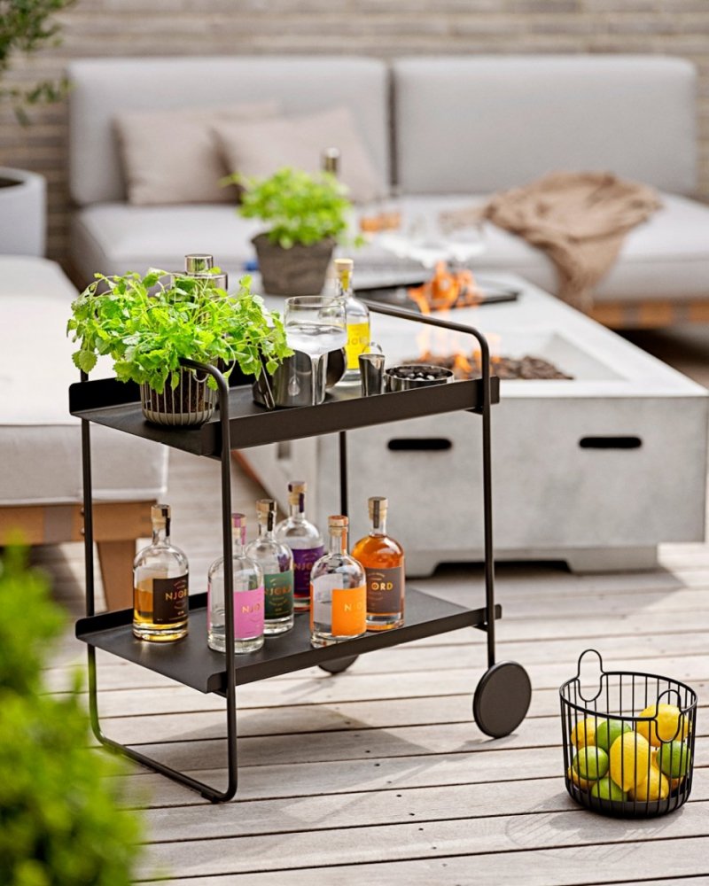 ZONE Denmark A-COCKTAIL Wózek Barowy na Kółkach - Czarny