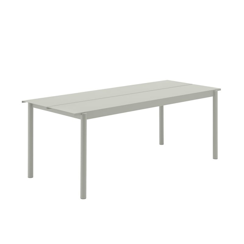 Muuto LINEAR Ogrodowy Stół Stalowy 200 x 80 cm Szary