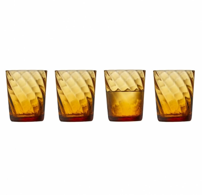 Lyngby Glass VIENNA Szklanki Niskie 300 ml 4 Szt. / Żółte