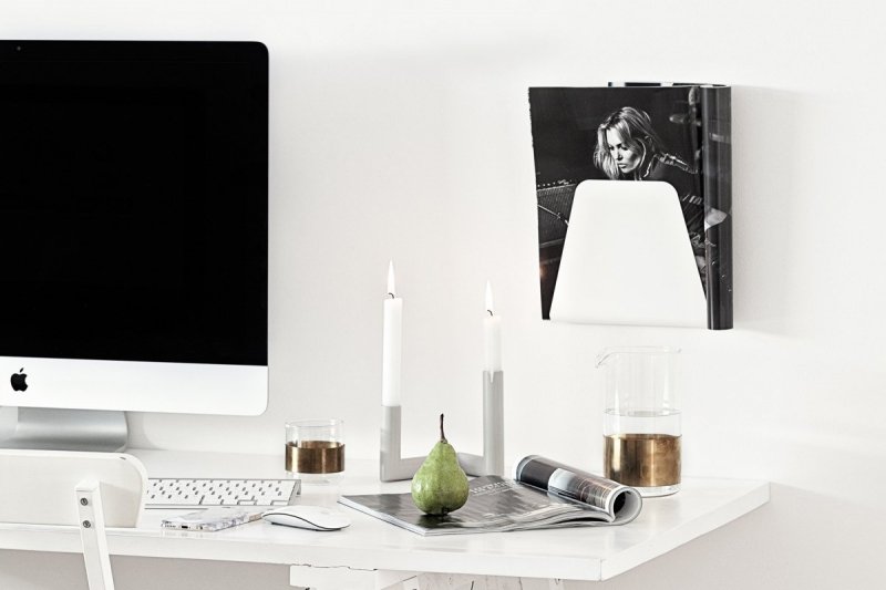 NUR Design Studio CURVE Uchwyt Ścienny na Gazety, Dokumenty - Biały