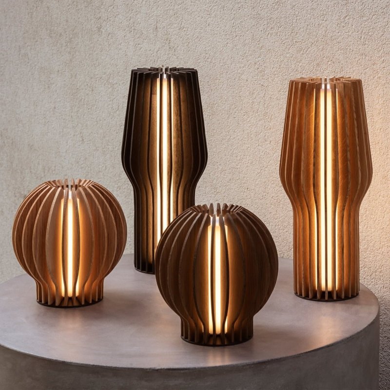 Eva Solo RADIANT ROUND Bezprzewodowa Lampka LED - Dąb Naturalny