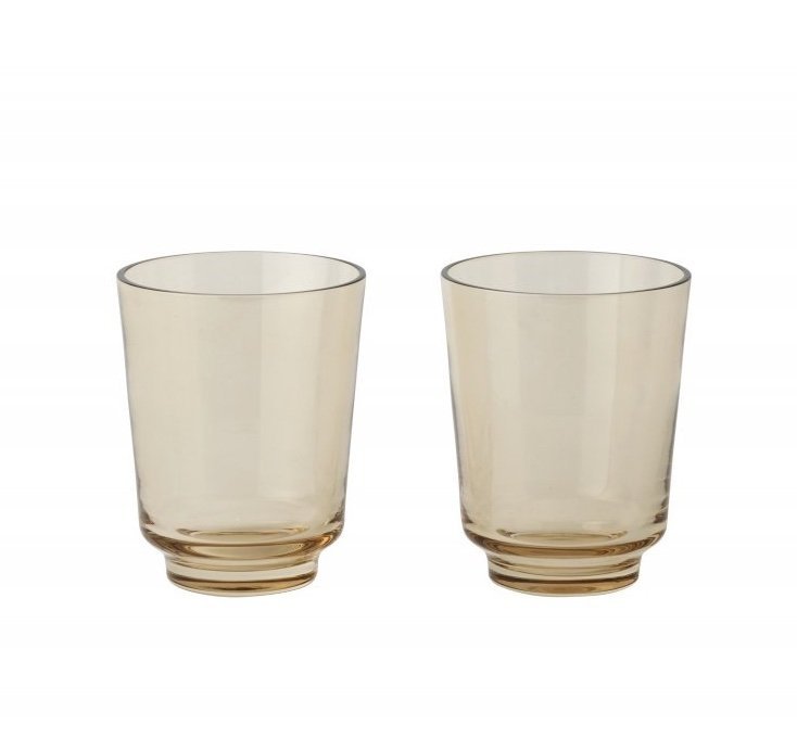 Muuto RAISE Szklanki do Wody 300 ml 2 Szt. Musztardowe