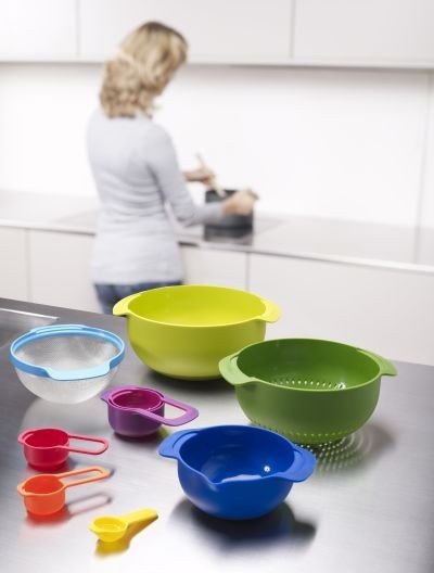 Joseph Joseph NEST 9 Zestaw Misek i Miarek Kuchennych / Kolorowy