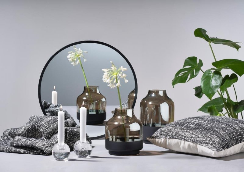 Villa Collection MIRROR Lustro Ścienne Okrągłe 60 cm Czarne