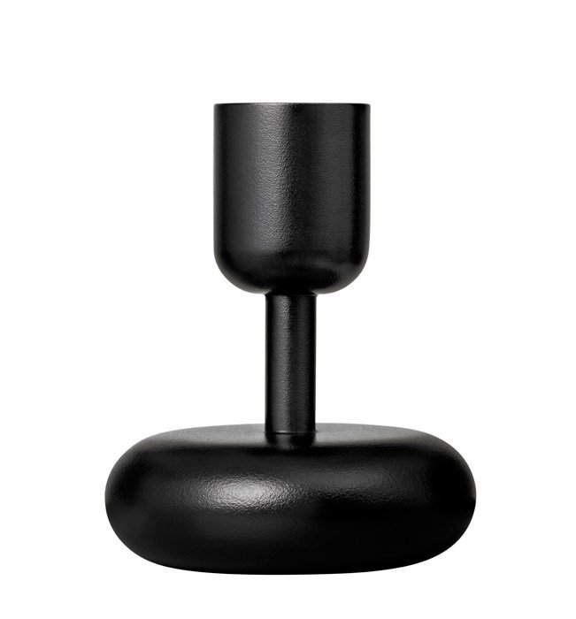 Iittala NAPPULA Świecznik Niski / Czarny