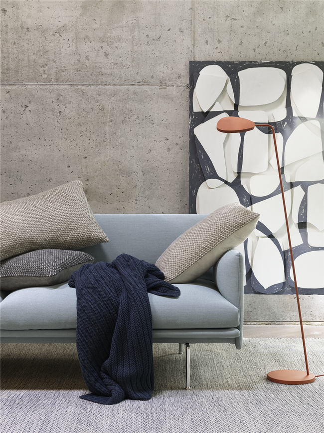 Muuto AMPLE Koc z Wełny Lamy - Granatowy
