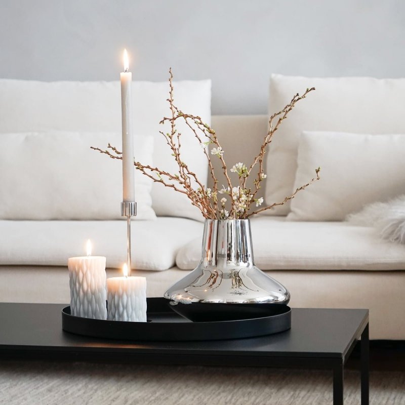 Georg Jensen HENNING KOPPEL Stalowy Wazon do Kwiatów 22 cm