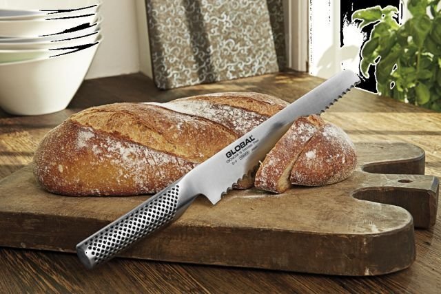 GLOBAL - Japoński Nóż do Pieczywa 22 cm G-9