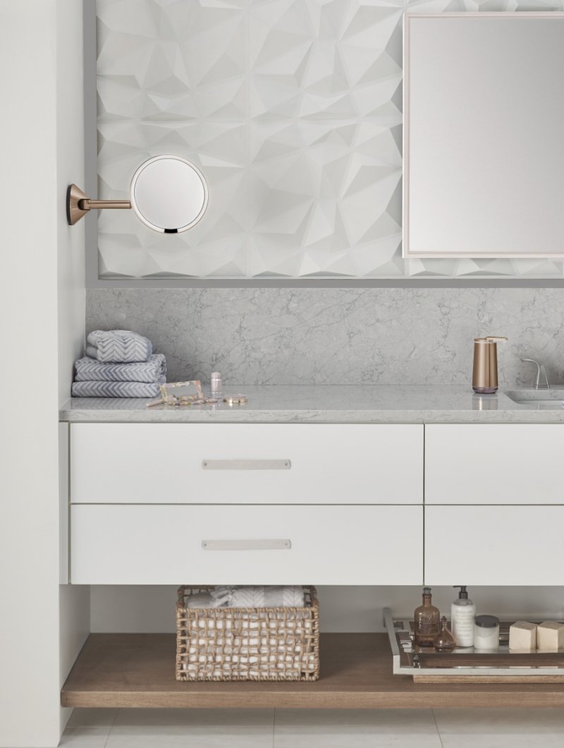 simplehuman SENSOR Sensorowe Lustro z Podświetleniem do Makijażu Ścienne / Różowe Złoto