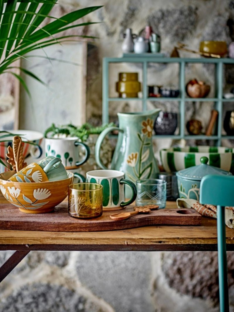 Bloomingville TANGIER Dzbanek Ceramiczny 2,1 l / Zielony