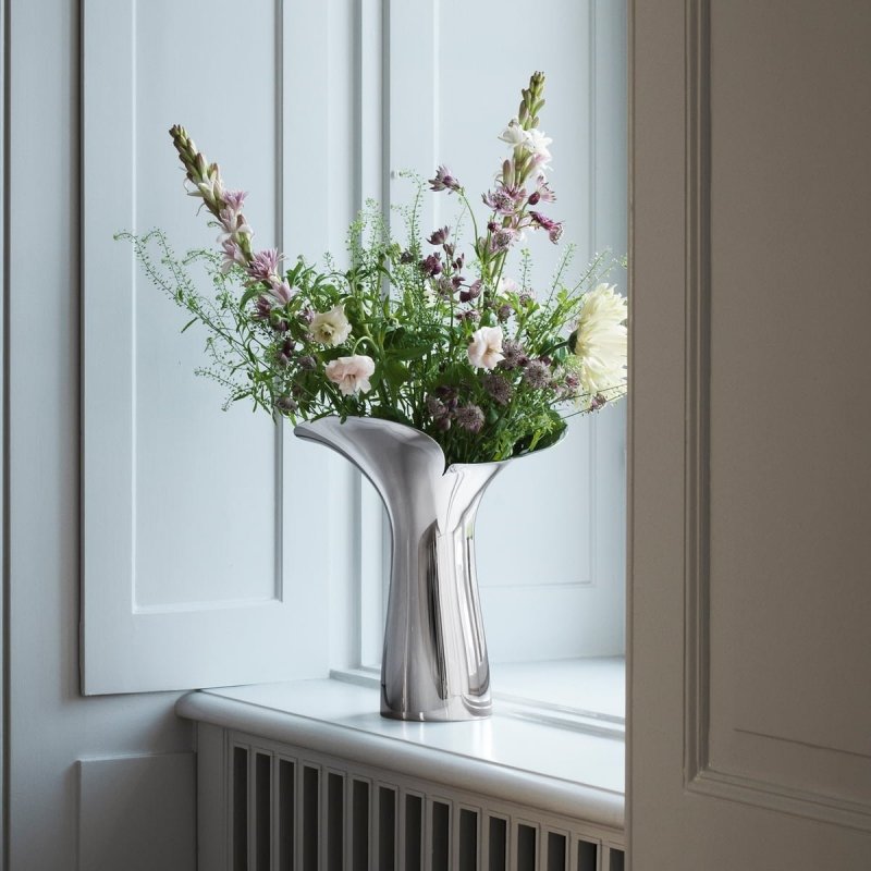 Georg Jensen BLOOM BOTANICA Stalowy Wazon do Kwiatów 15 cm