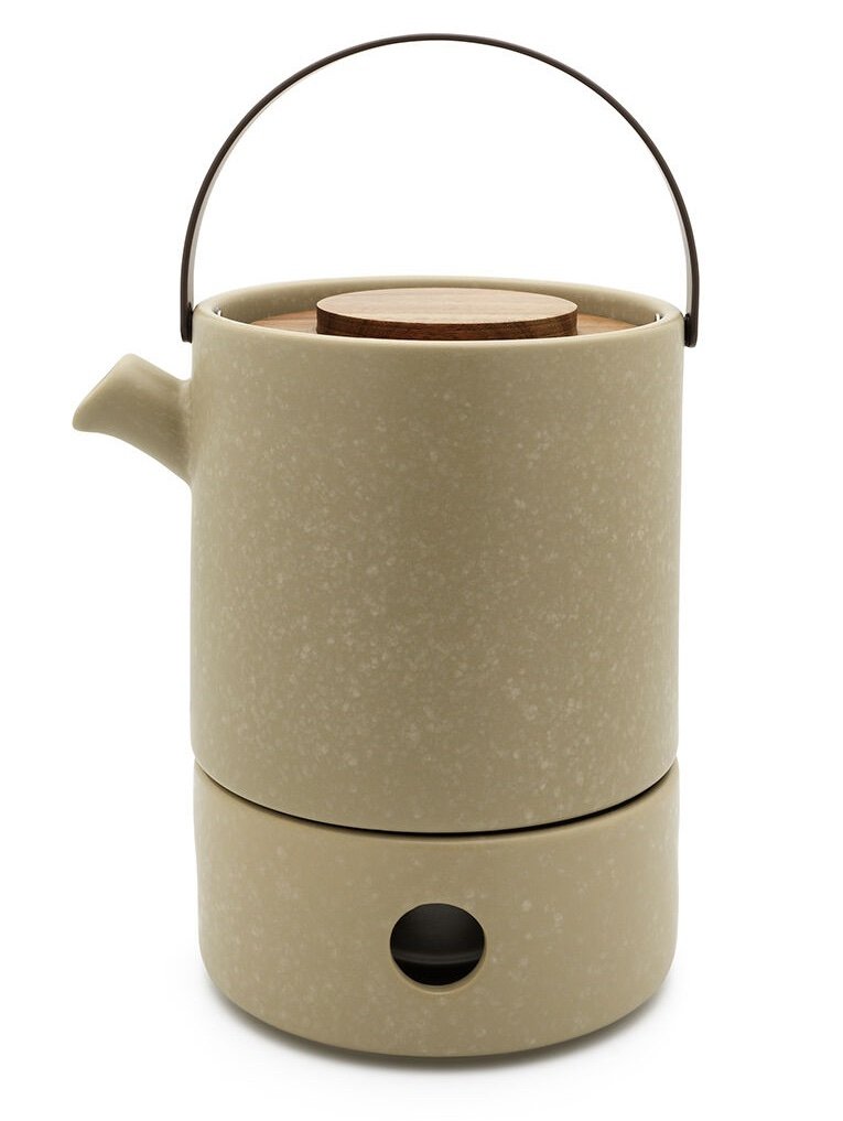 Bredemeijer UMEA Ceramiczny Dzbanek do Herbaty 1,2 l z Podgrzewaczem / Szary