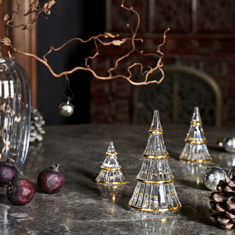 Holmegaard CHRISTMAS Świąteczna Choinka Dekoracyjna 13,5 cm Złota