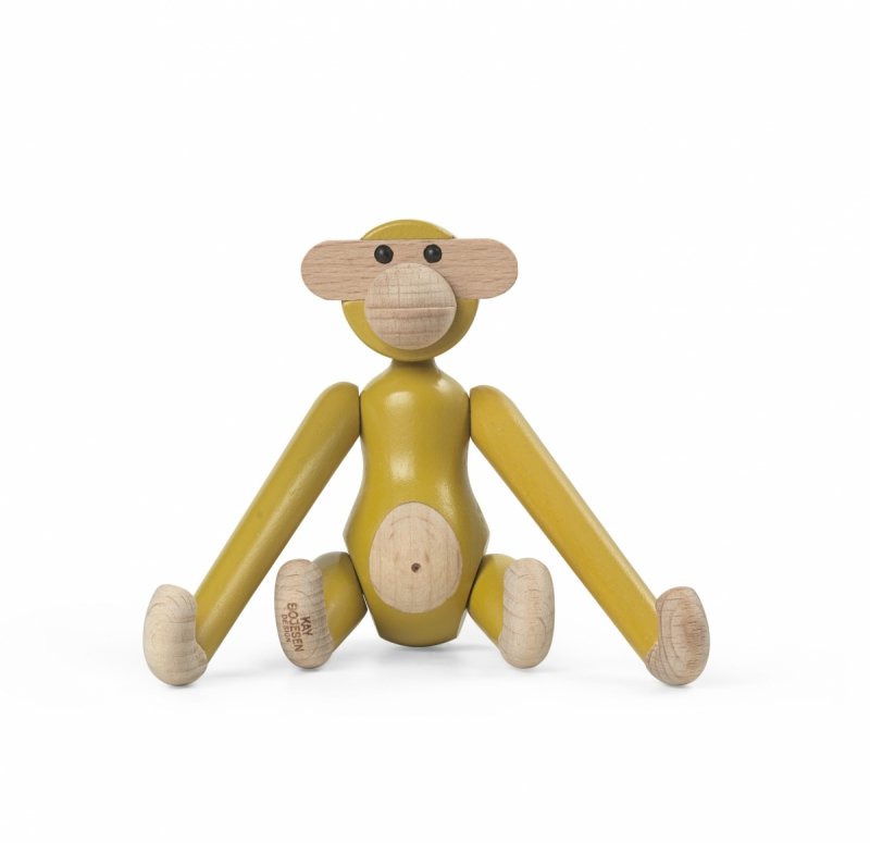 Kay Bojesen MONKEY Małpka Drewniana Mini - Żółta / Edycja Limitowana