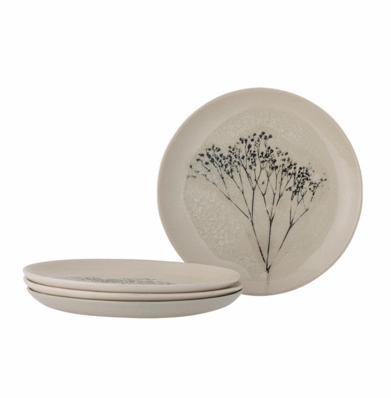 Bloomingville BEA Talerz Śniadaniowy 22 cm / Zestaw 4 Talerzy