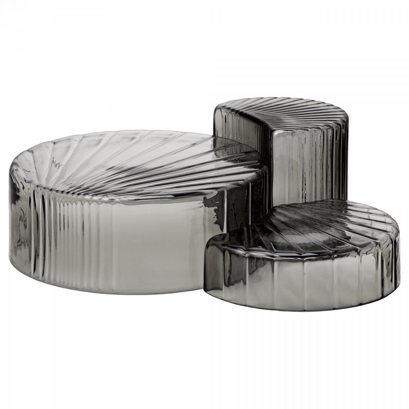 Aytm CONCHA Miska Dekoracyjna - Zestaw 3 Misek - Czarny