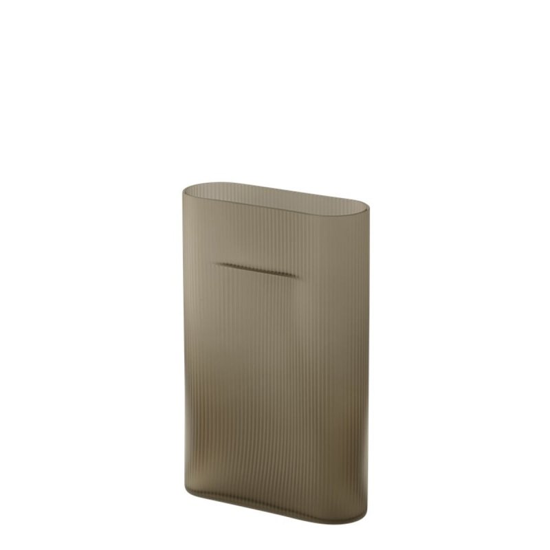 Muuto RIDGE Szklany Wazon do Kwiatów 35 cm / Taupe