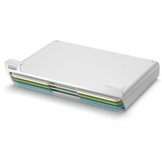 Joseph Joseph FOLIO SLIM Zestaw 3 Desek do Krojenia z Organizerem do Szafki