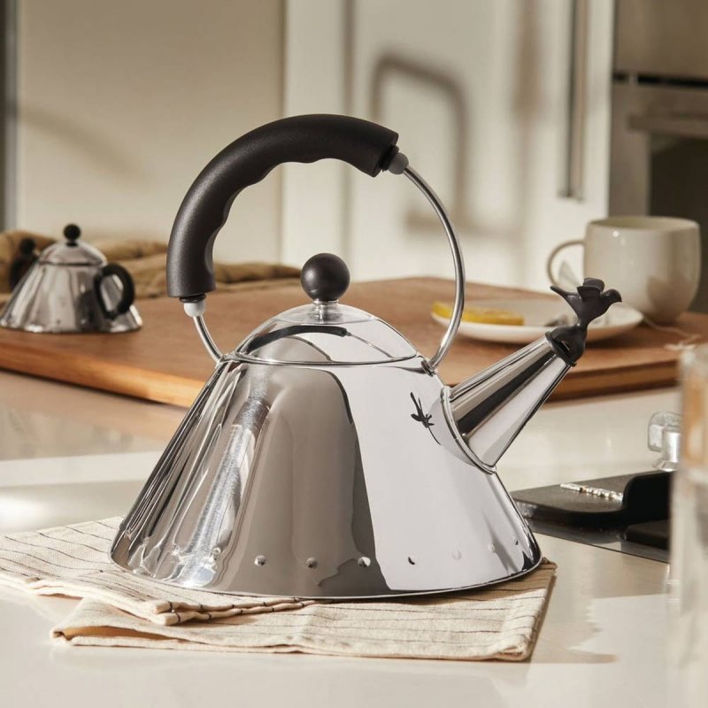 Alessi 9093 Czajnik z Gwizdkiem 2 l / Czarny