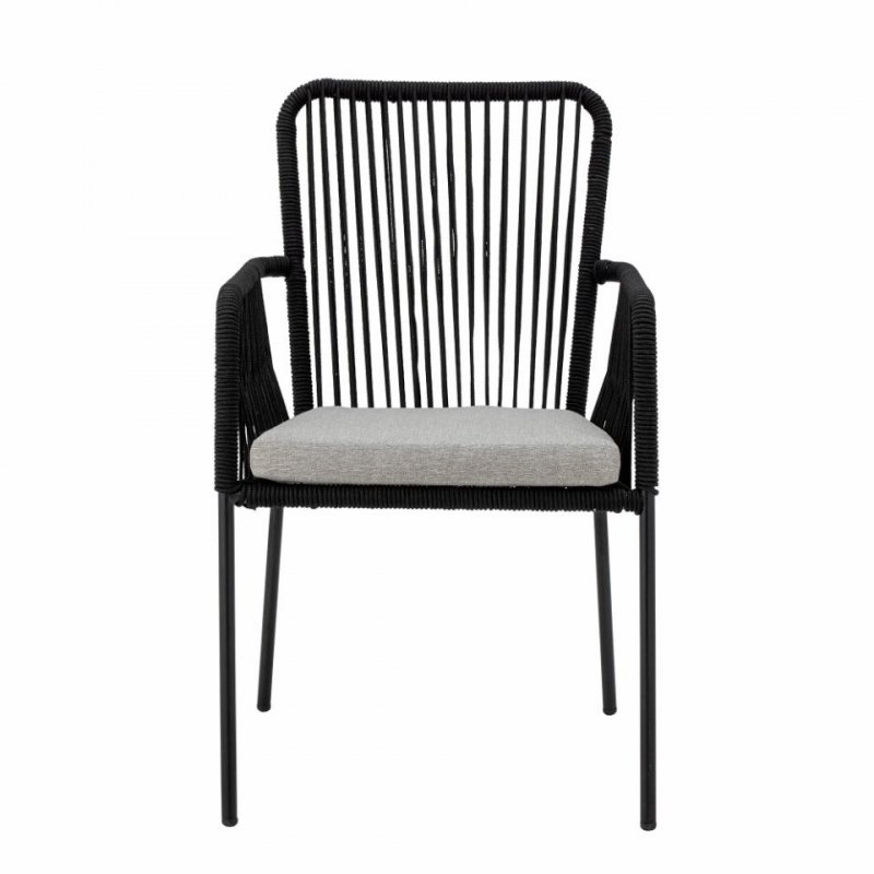 Bloomingville SANTINO Krzesło Ogrodowe / Czarne