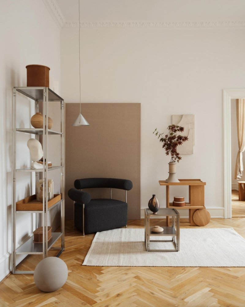 Kristina dam studio FOLDABLE Regał Stalowy 180 cm / Srebrny
