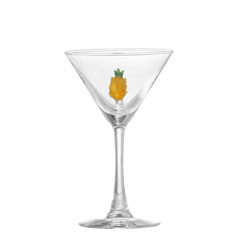 Bloomingville MISA Kieliszki Koktajlowe 170 ml 4 Szt. / Ananas i Flaming