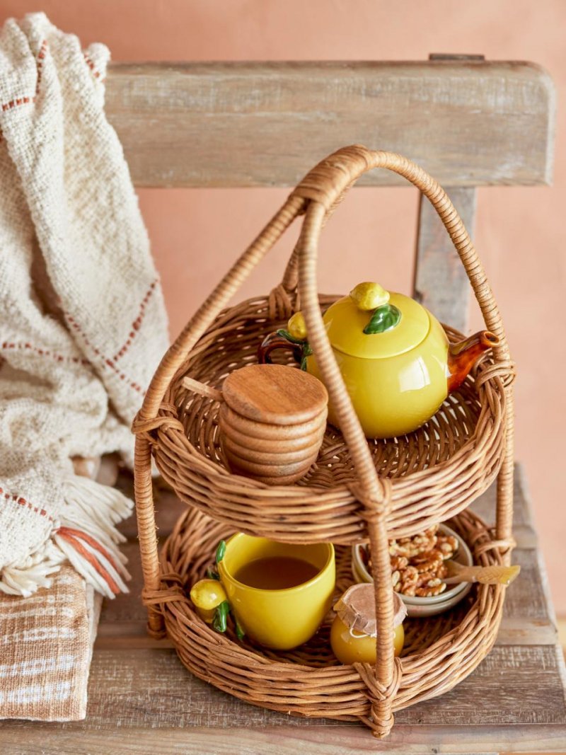 Bloomingville LIMONE Ceramiczny Dzbanek do Herbaty z Motwyem Cytryn / Żółty