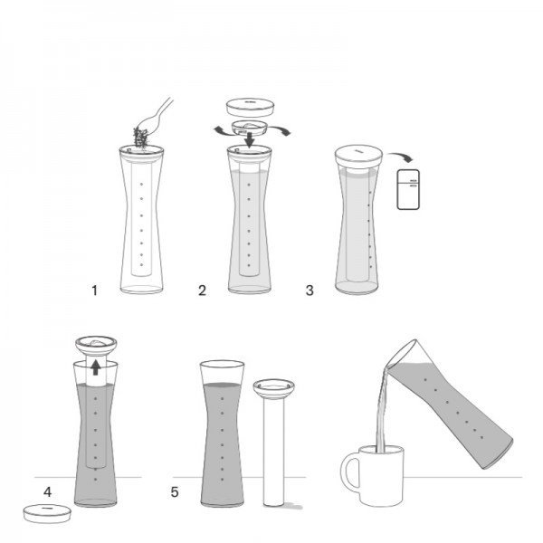 Alessi MAZAGRAN Karafka do Kawy Cold Brew - Brązowa