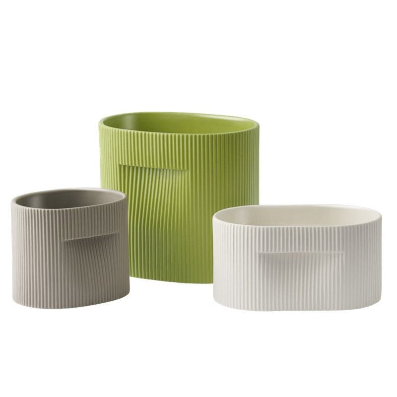 Muuto RIDGE Ceramiczna Doniczka do Kwiatów 15 cm / Beżowa