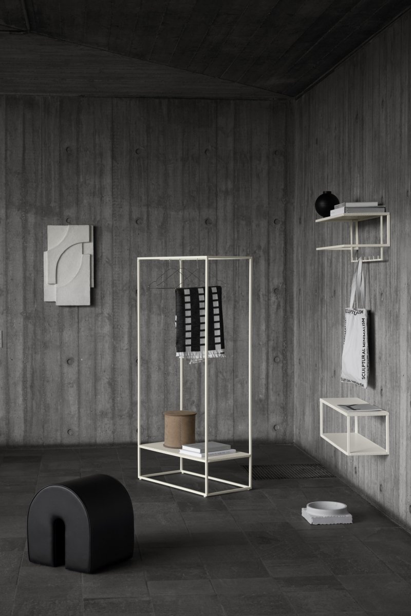 Kristina dam studio GRID Półka Ścienna 75 cm / Biała