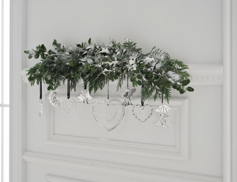 Rosendahl KAREN BLIXEN CHRISTMAS Świąteczna Zawieszka Choinkowa - Serce 12 cm Srebrne