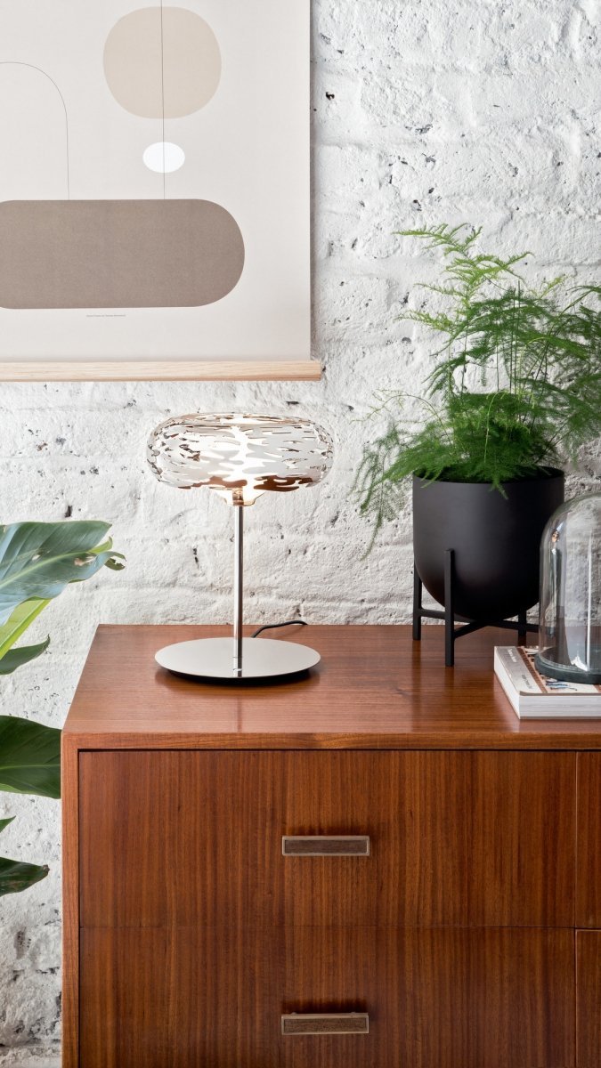 Alessi BARKET Lampa Stołowa / Srebrna Polerowana