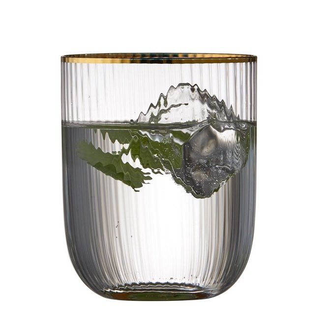 Lyngby Glass PALERMO Szklanki do Wody 350 ml 4 Szt. Złote