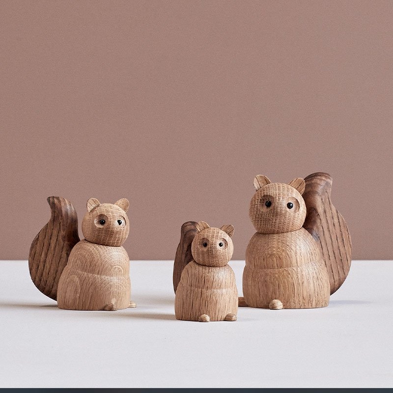 Andersen Furniture WOOD Figurka Drewniana - Wiewiórka L / Dębowa